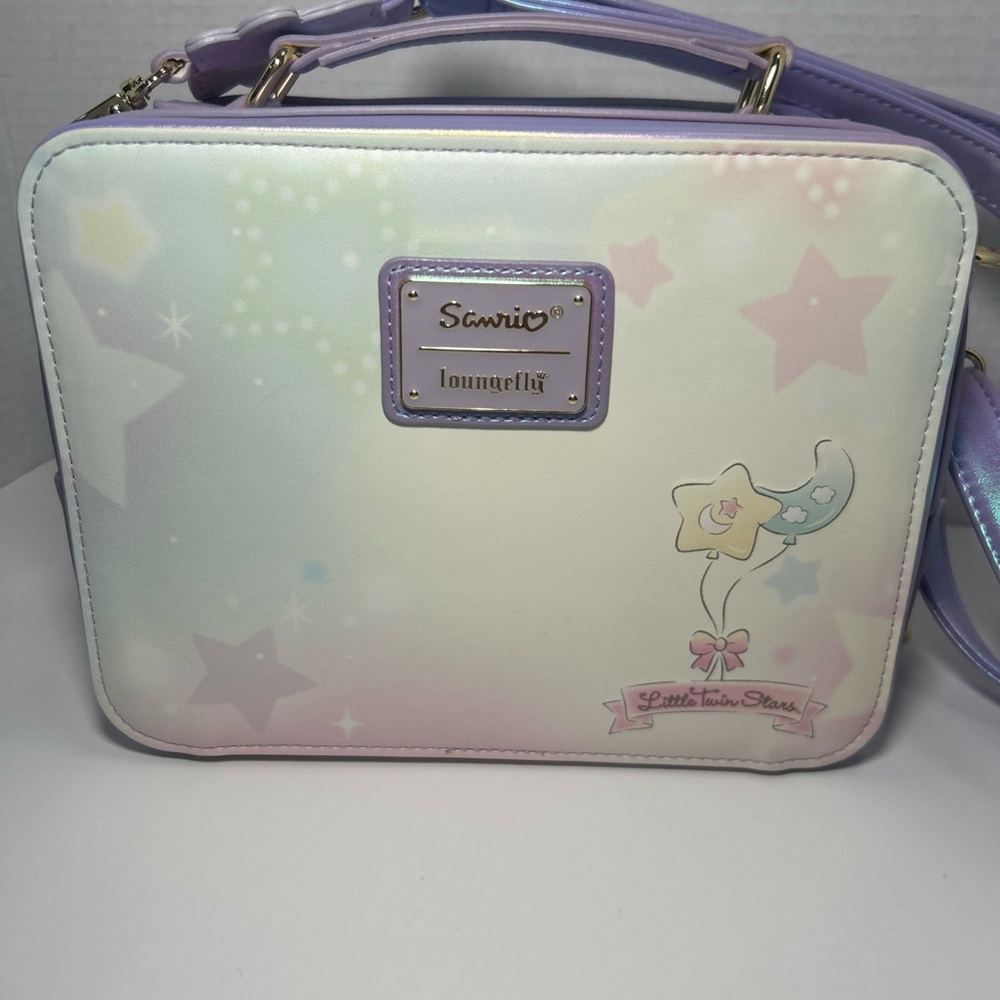 Little Twin Stars By Sanrio Purse Sil 34114 2023 Purple Shoulder No Tags - Picture 3 of 8